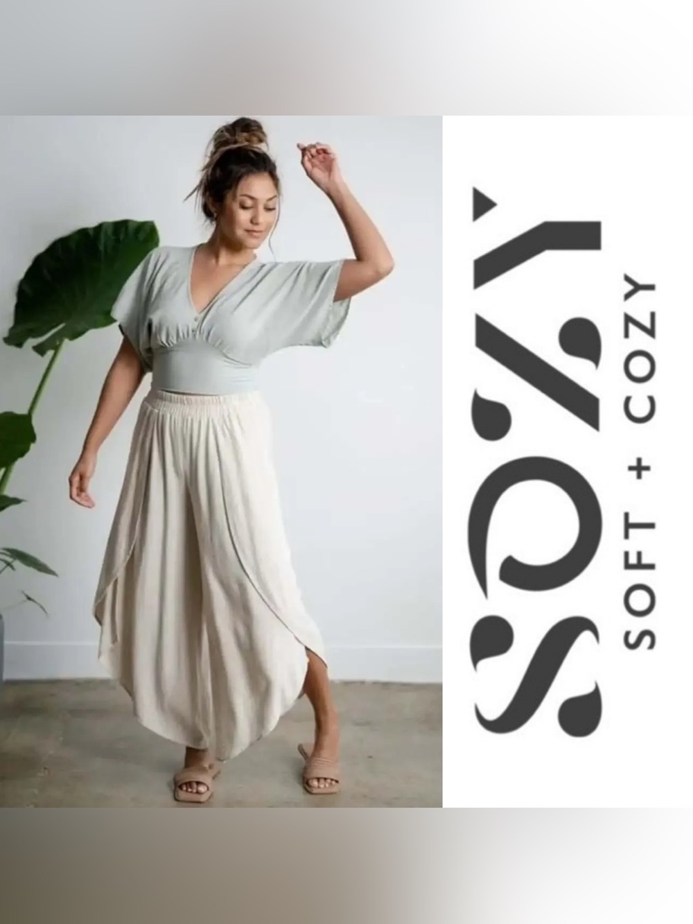 Sozy (soft & cozy) | XS - Linen Clementine Pant - Oatmeal